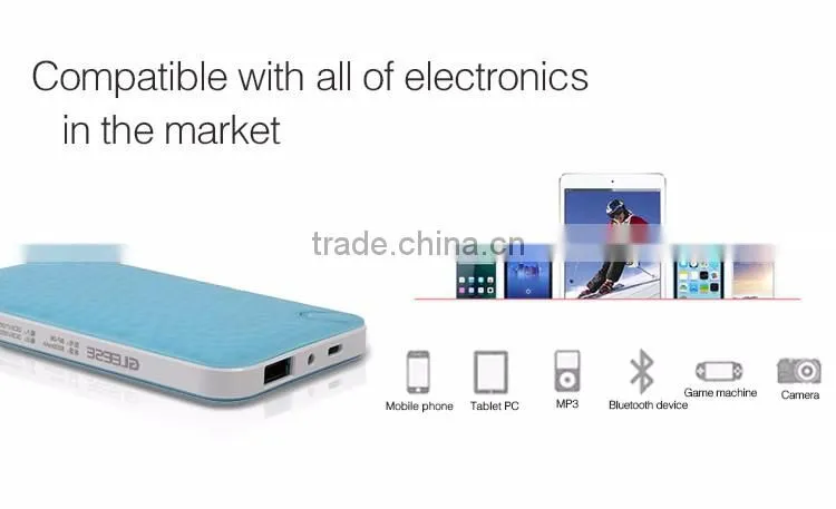 New design universal smart 6000mah mobile power bank for smartphone 2016