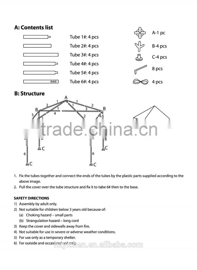 easily assemble gazebo