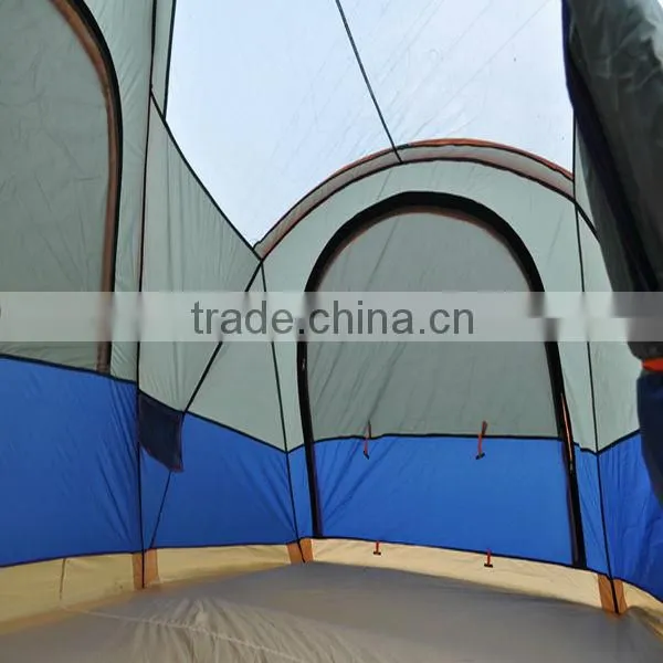 New Style 4 Door Big Family Double Layer 4 Person Fiberglass Automatic GardenTent