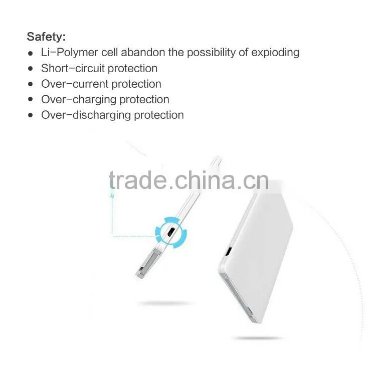 Full color logo printing premium black and white color leather power bank charger with full color logo printing