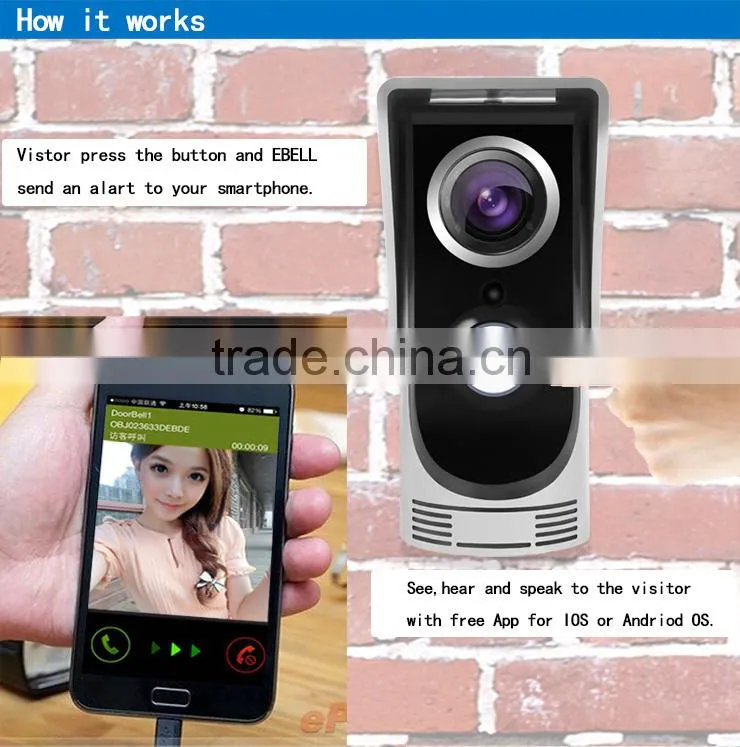 smart doorbell for motion detection unlock function waterproof IP65