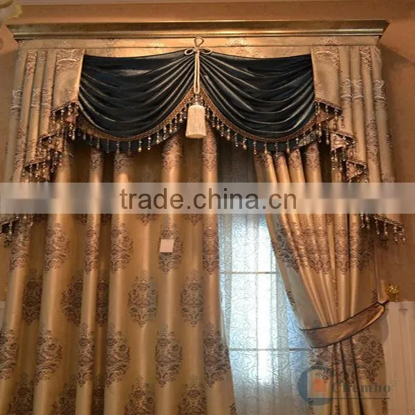 2014 china wholesale ready made curtain,crystal glass curtain finials for curtain rods