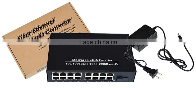 16 ports+1 fiber Gigabit Ethernet Optical Fiber Switch