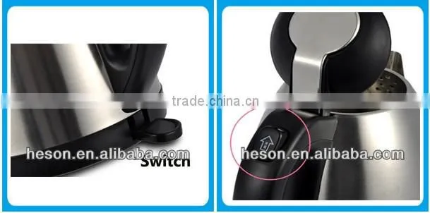 hotel accessories electric whistle kettle with stainless steel material for guest room