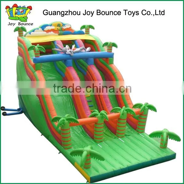 new design toboggan rabbit animals inflatable slide
