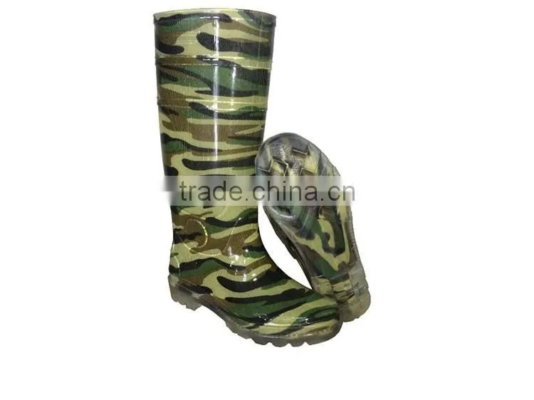 shining camouflage pvc rain boots,camouflage rain boots