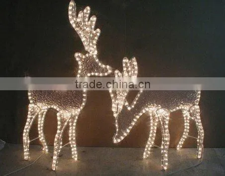 christman white deer led motif light