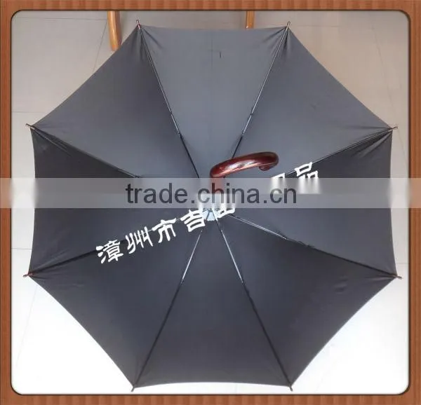 ZFR-23JW black wooden straight walking stick umbrella