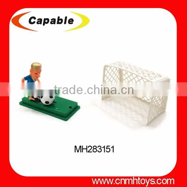 The world cup toys flick plastic football player toy with goal