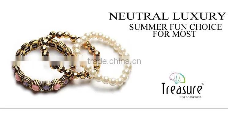 Classical pearl beads bracelet jewelry for delicate women and young girl in 2016