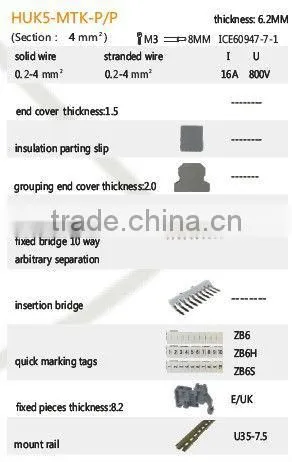 Termination/ Terminals /Terminal Block connector HUK5-MTK-P/P