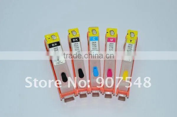 New! Refillable ink cartridge hp 364 for hp Photosmart B8550/B8553/B8558/C5324/C5370/C5373/C5380/C5383