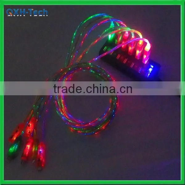 Custom EL wire glowing cable for mobilephone EL wire data cable