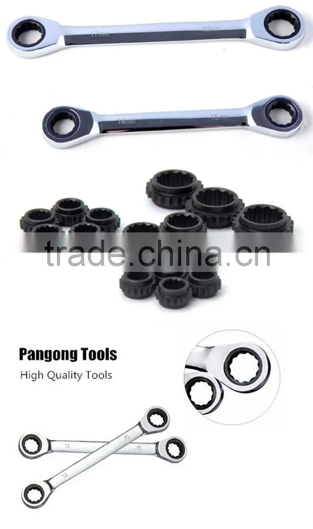 5pc Combintion Spanner Ratchet Wrench set