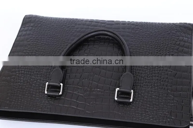 Wholesale price briefcase men's luxury briefcase crocodile leather briefcase