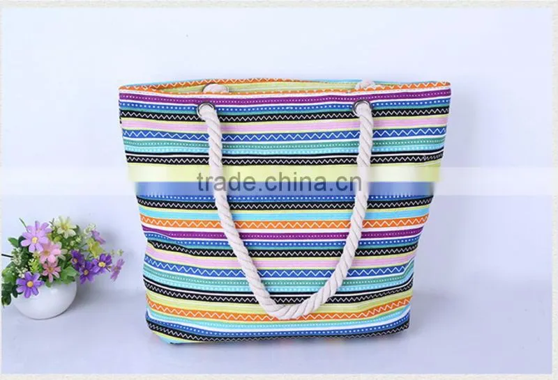 2016 cheap canvas wholesale beach bag beach tote bags
