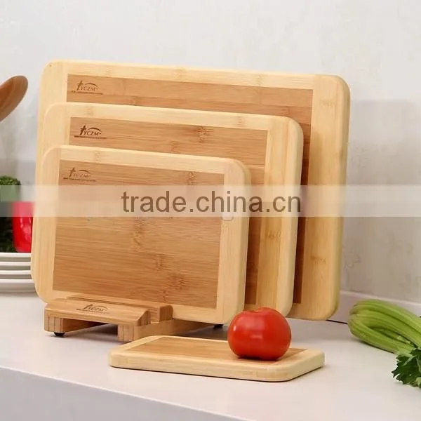 Eco-friendly stocked 3 piece bamboo cutting board set