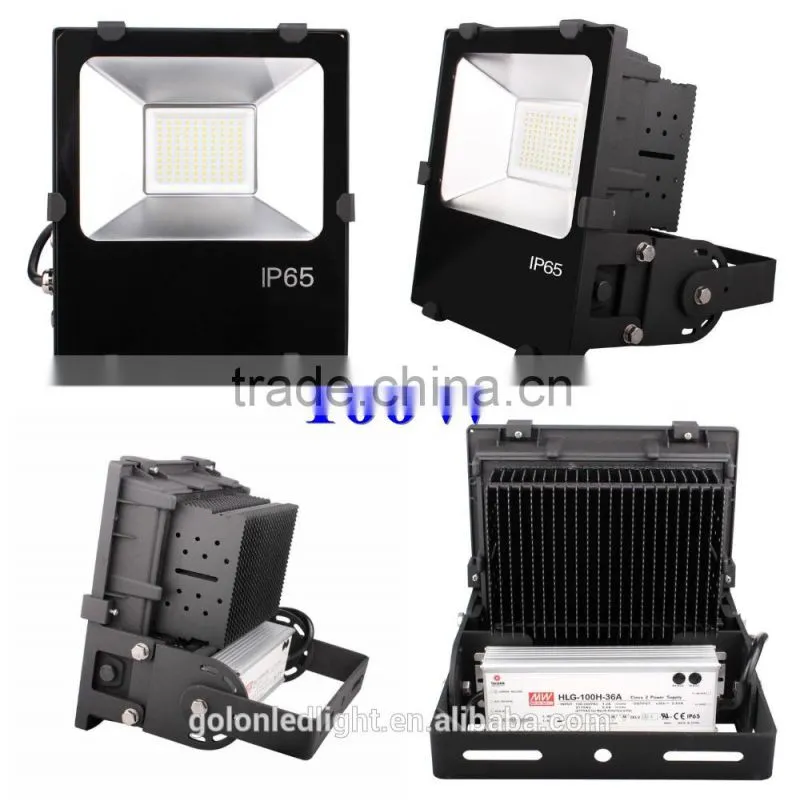 Hot Sale 5 years warranty PhilipsSMD Meanwell driver IP65 Waterproof 150w 120w 100w led flood lights for Garage