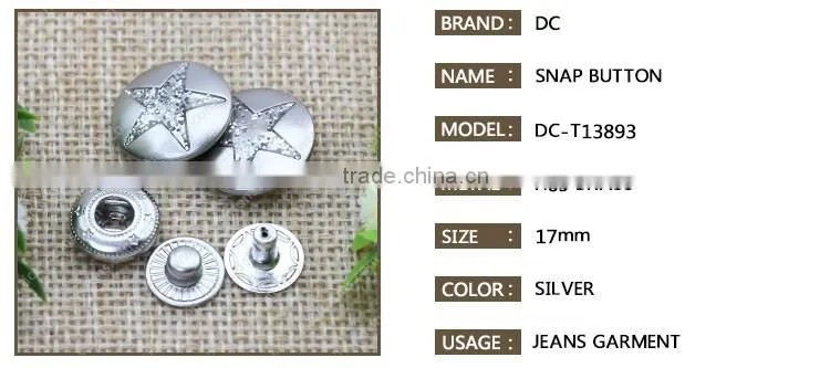 Round Shape and Snap Button Button Type Metal snap fasteners