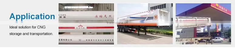 China Supplier CNG Tube Skid Trailer 8,9,10,11,12 Tubes with 25Mpa