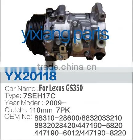High Quality 7SEH17C 7PK 88310-28600 Electric Car Auto AC Compressor Parts