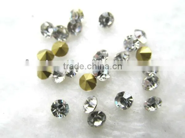 Point back crystal chatons for jewelry