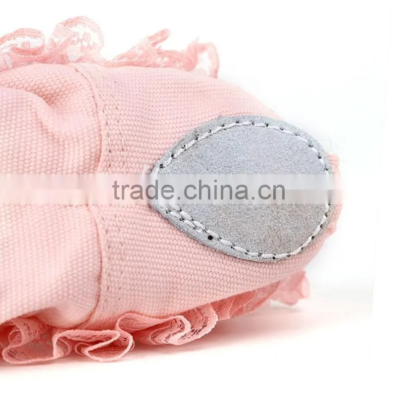 Fashion beautiful dance wear black and big red flower ballet shoes baby girls shoes