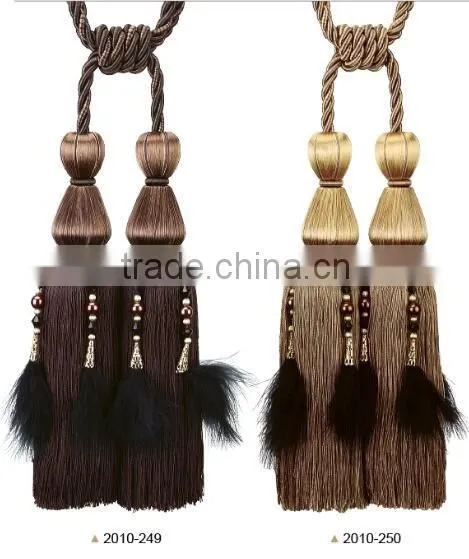 china supplier beaded cord tassel
