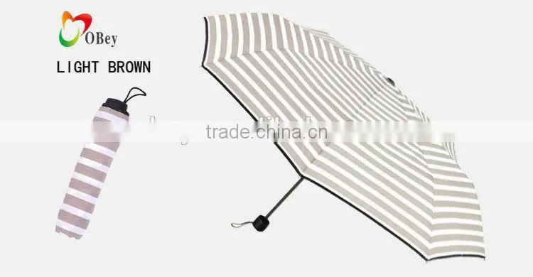 Color Assorted Stripe Mini Umbrella