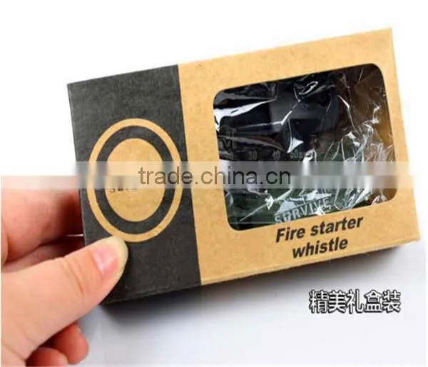 Survival Magnesium Flint Tooth Scraper Stone Fire Starter Lighter Kit