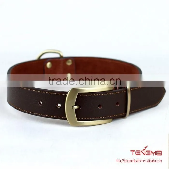 2016 hot selling leather dog collar for medium-sized dogs