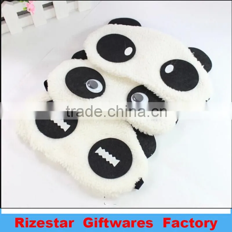 panda-like furry eye mask for a good sleep