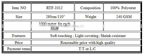 Simple pattern 100% blackout flocked fabrics for curtain in bedroom living room-silk like polyester material