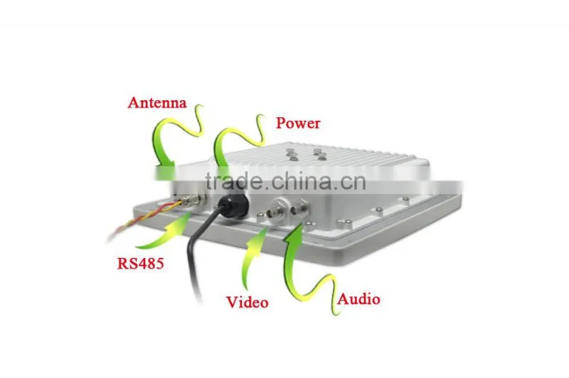 2.4G 5KM CCTV RS485 audio video wireless transmitter and receiver system