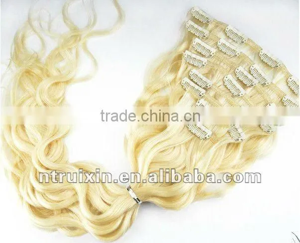 2015 new wholesale high quality clip on human hair extension