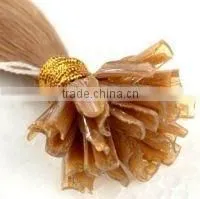 Wholesale remy fashion keratin nail tip hair/U tip straight brazilian hair