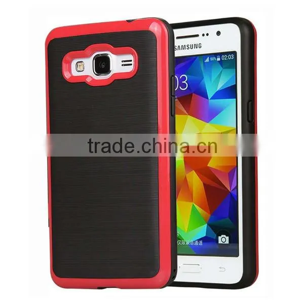 C&T Heavy Duty Brushed Metal Texture Hybrid Dual Layer Slim Protector Case Cover for Samsung Galaxy Grand Prime G530