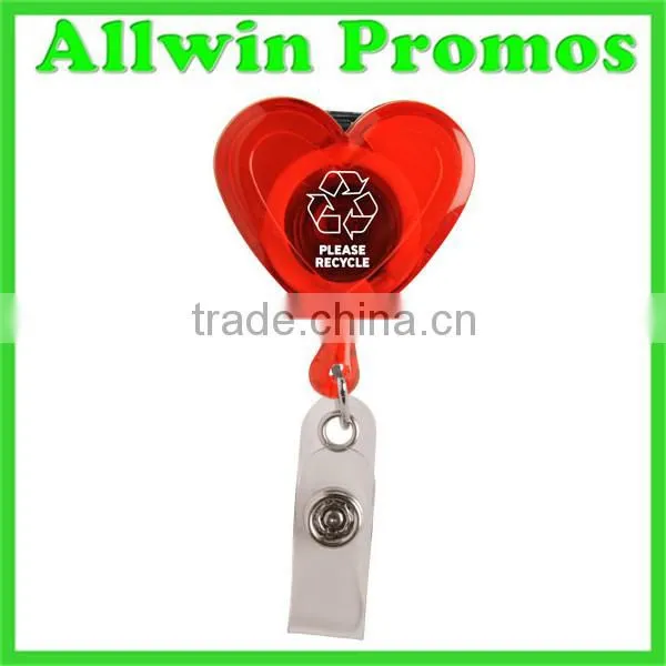 Eco-friendly Heart Shaped Badge Reel