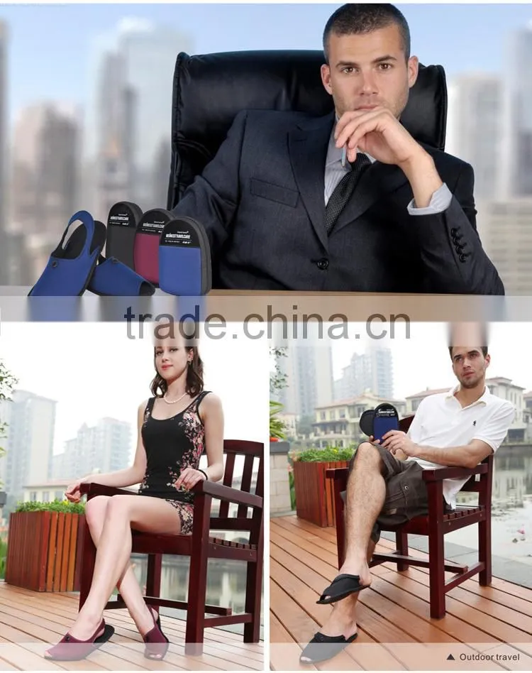 Authentic Business Portable Folding Travel Slippers Unisex Indoor Waterproof Material Slippers