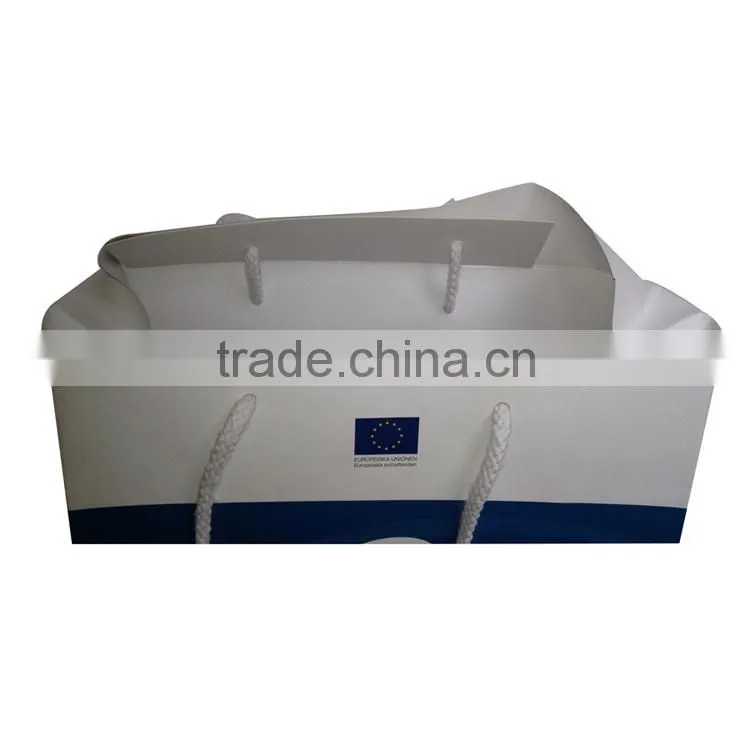 Ribbon handle red wine paper bag