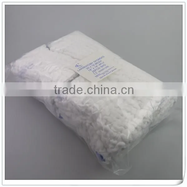 blue medical abdominal swabs