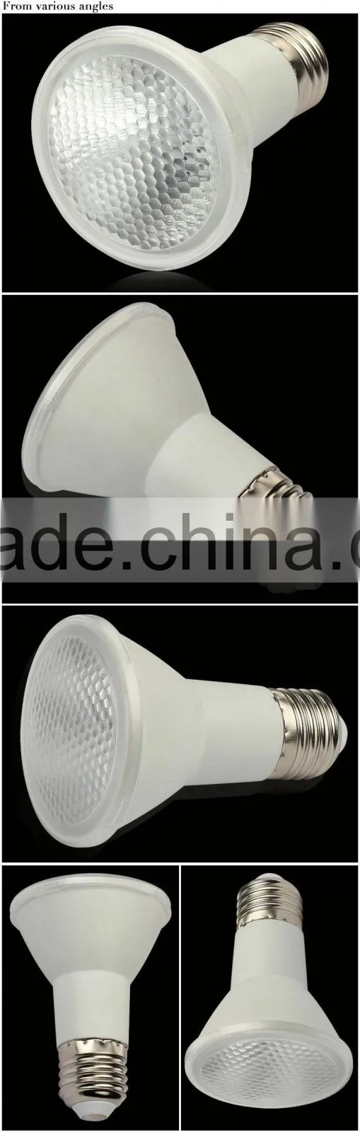 Haining LED PAR light PAR20 LED bulb spotlight lampara dimmable SMD E27 6W TUV CE approved Mingshuai factory