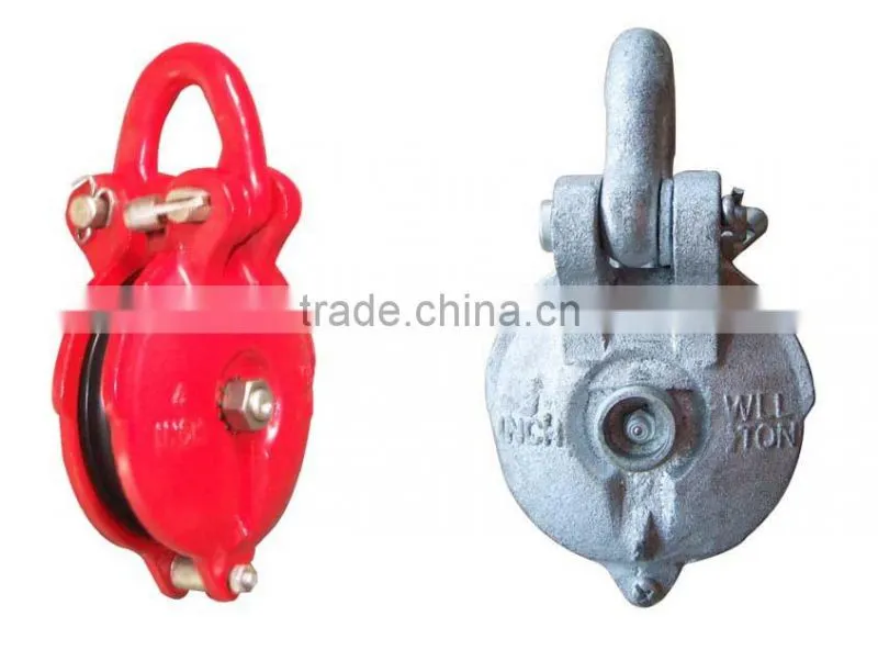 YARDING BLOCK WITH SHACKLE AND PIN RED SHACKLE SNATCH BLOCK