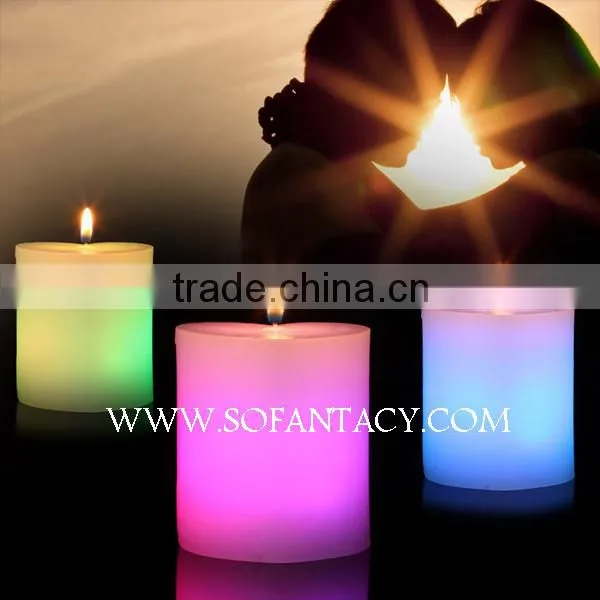 Christmas tree shape led wax candle.colour changing led wax candle wedding decoration