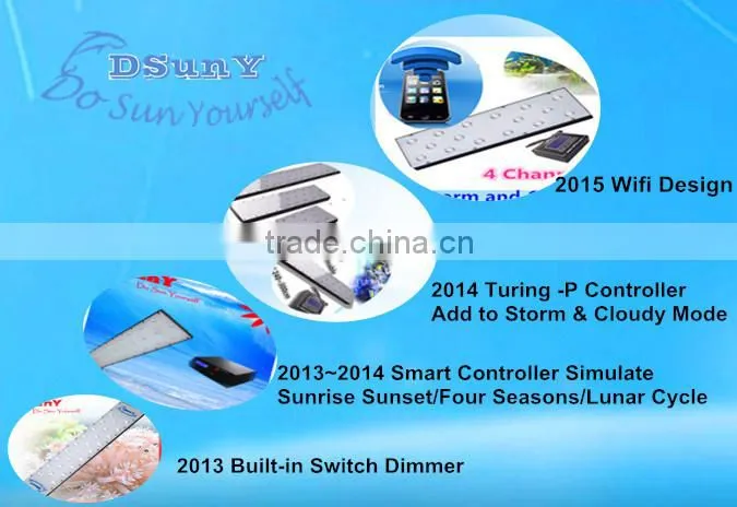 2014 Hot selling! 72inch/6ft led vivid color/thunder storm aquarium light for fresh water fish tank USA fish distributor wanted