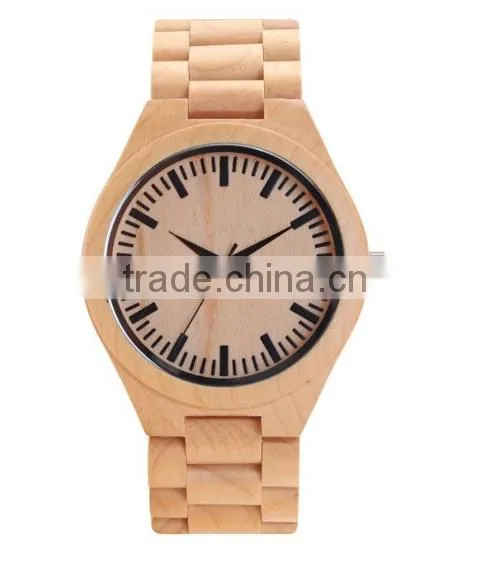 2016 Eco-friendly Wood Quartz Wrist Watch,Wooden Watches Men With Japanese Movement 2035