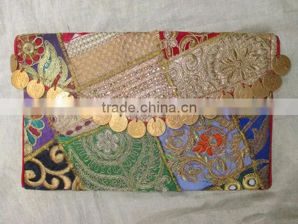 new chirtmas gift wholesale price Vintage Gypsy Banjara Clutch Purse Handmade Patchwork vintage Banjara Coin Purse