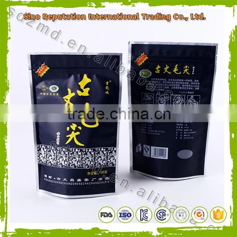 plastic stand up pouch for tea for wholesale packaging bags
