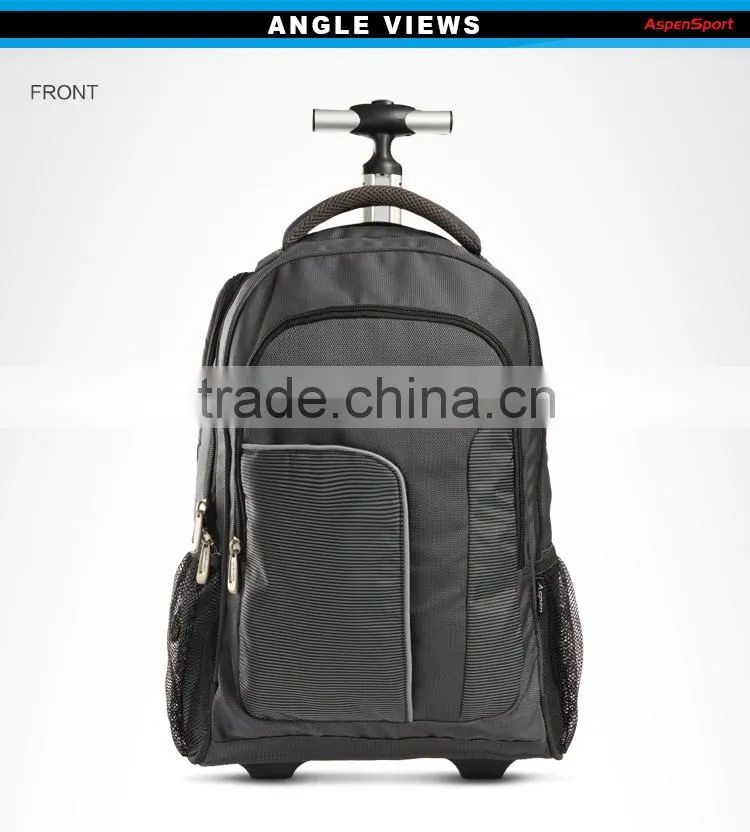 2016 new arrival laptop trolley backpack with high quality