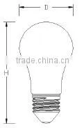 CE ROHS certificate 250lm 80Ra 240 degree wide voltage high lumonous efficency e26 e27 led bulb 3w